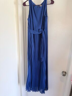 Cato Royal Blue Sleeveless Pleated Maxi with Waist Tie